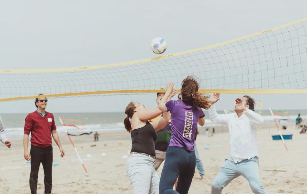 Beachvolleybal in Katwijk aan zee